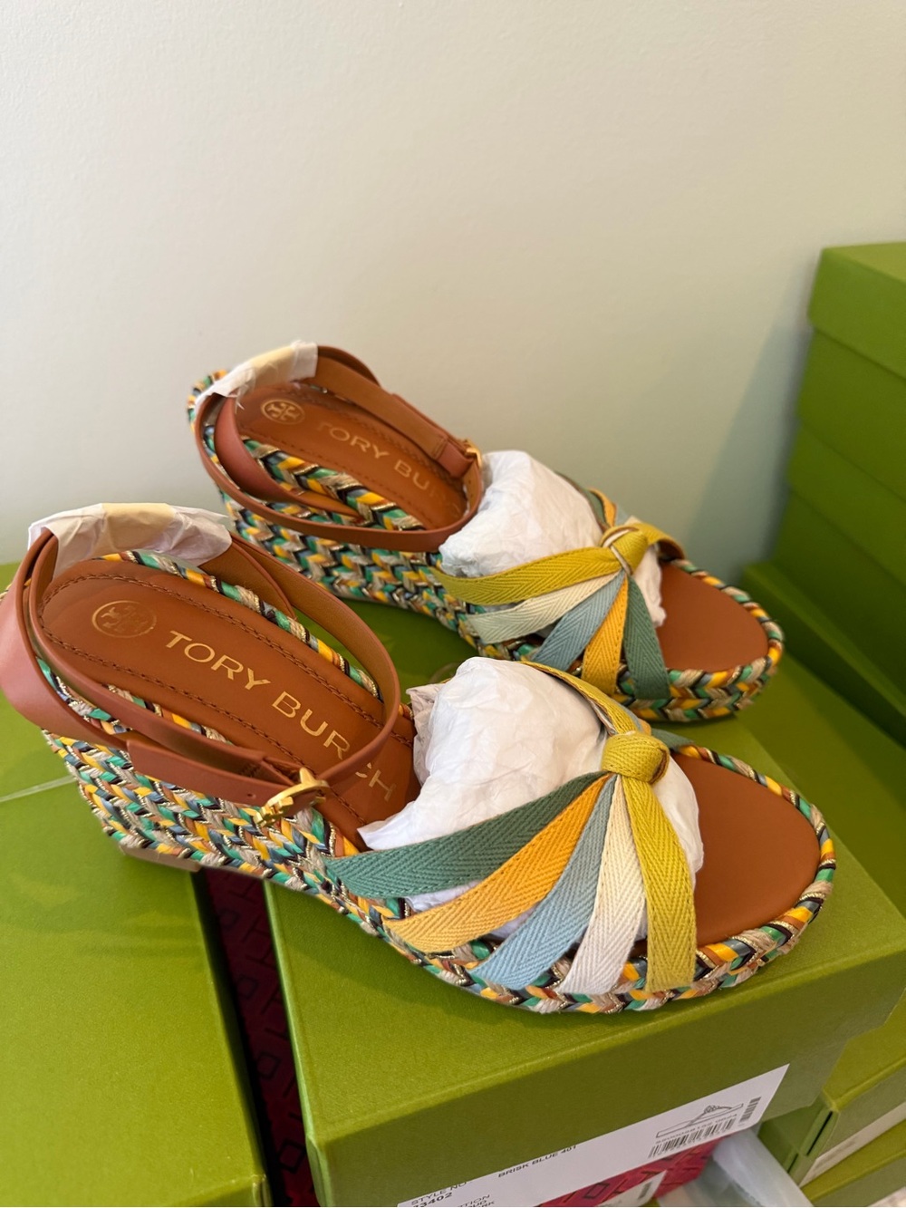 TORY BURCH MULTICOLORED WEDGE ESPADRILLE - Picture 4 of 12